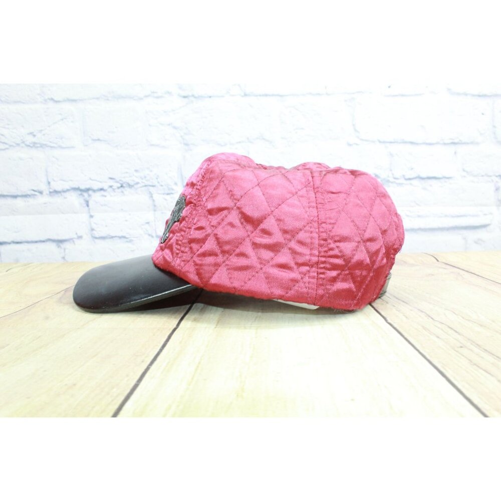 Disney Parks Original Beauty & the Beast Black Mickey Rose Ears Red Quilted Hat - Picture 3 of 9